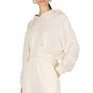 NEW DOLCE CABO leather braided jacket in eggshell